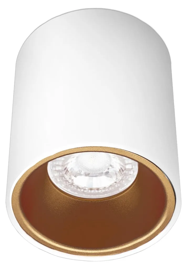 Spot de plafond anti-éblouissement GU10 CENTURY ESSENZA blanc doré 80mm
