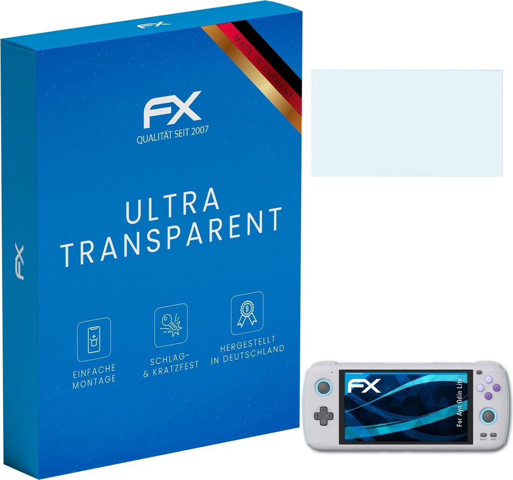 atFoliX FX-Clear 3x Schutzfolie kompatibel mit Ayn Odin Lite Displayschutzfolie