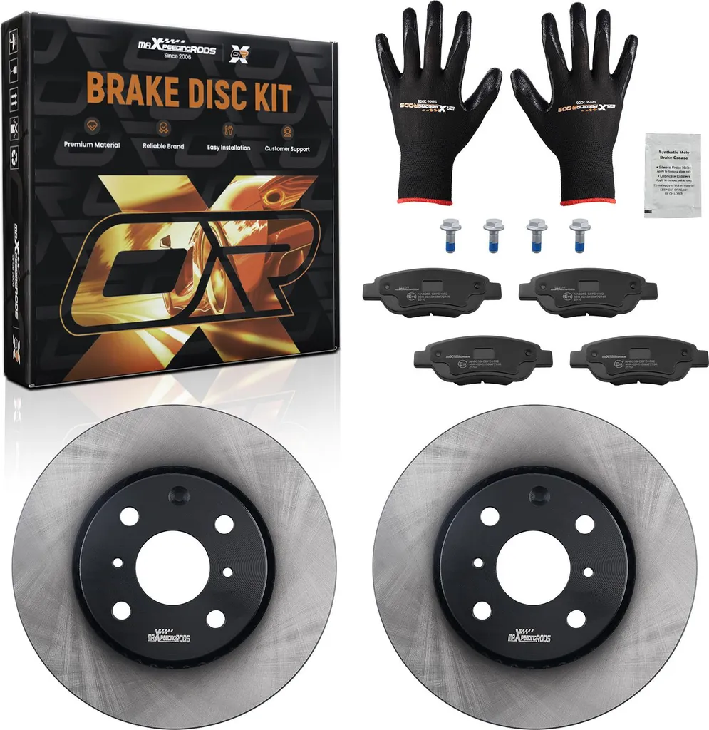 Disques ventilés et plaquettes de frein avant pour Citroën C1 107