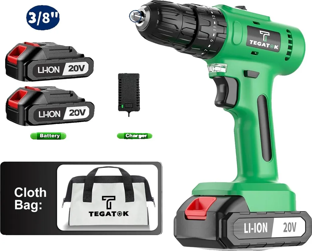 Perceuse sans fil 20V : finissez vos travaux sans panne avec 2 batteries