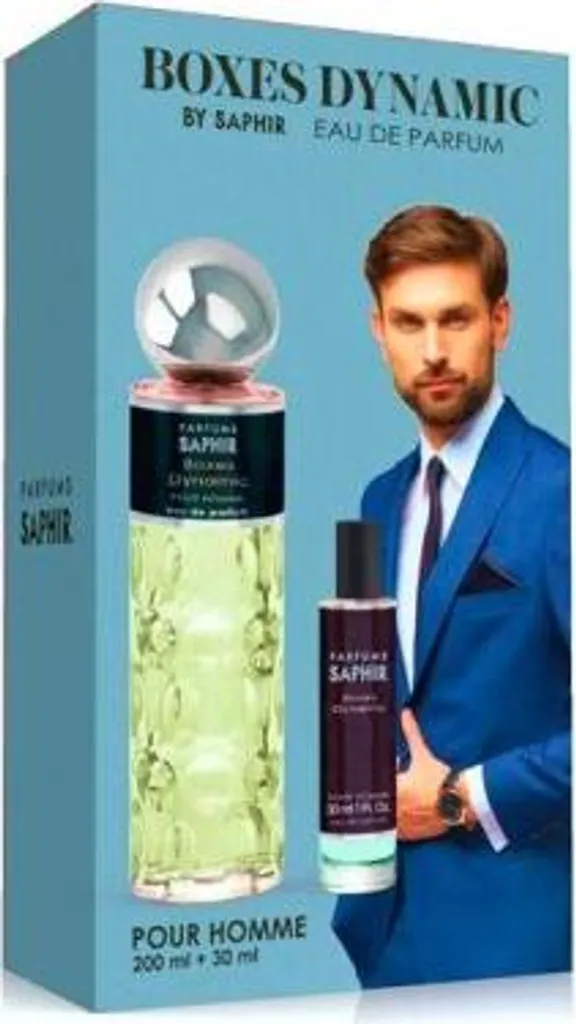 Parfums Saphir Dynamic Boxes Coffret Eau de Parfum 200ml et 30ml