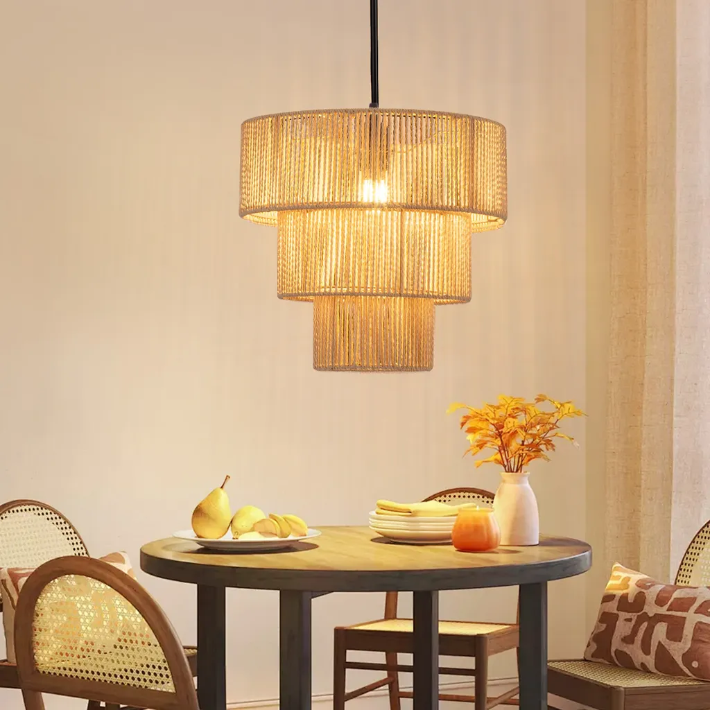 ZMH Lampe à Suspendre E27 Ø35cm Luminaire de Table à Manger Noir Moderne