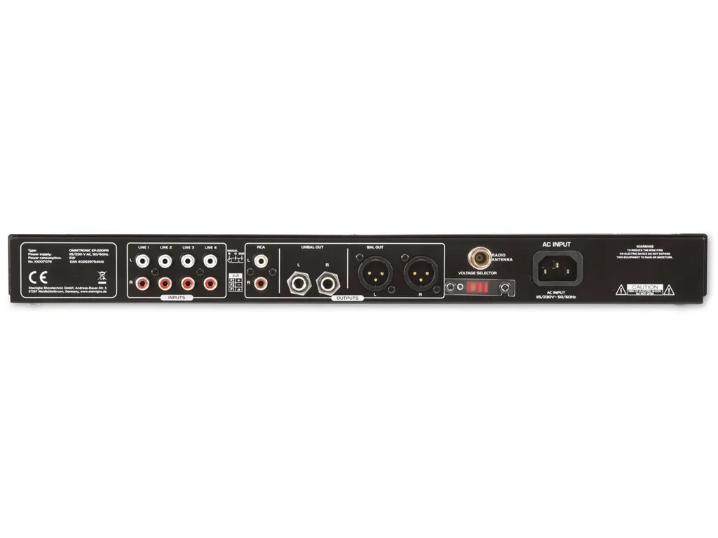 Préampli Rackable Omnitronic EP-220PR Lecteur USB SD et Tuner FM Intégré - 7