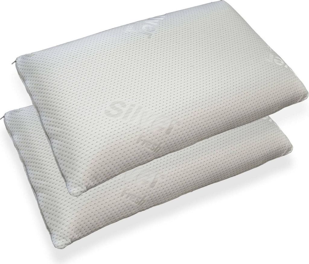 Kopfkissen Ddimarc, Ergonomisches Kissen „Seife“ aus perforiertem Memory Foam, 100 % Italy, mit Silberionenbeschichtung, 71x41xh13 cm, Einzelbett