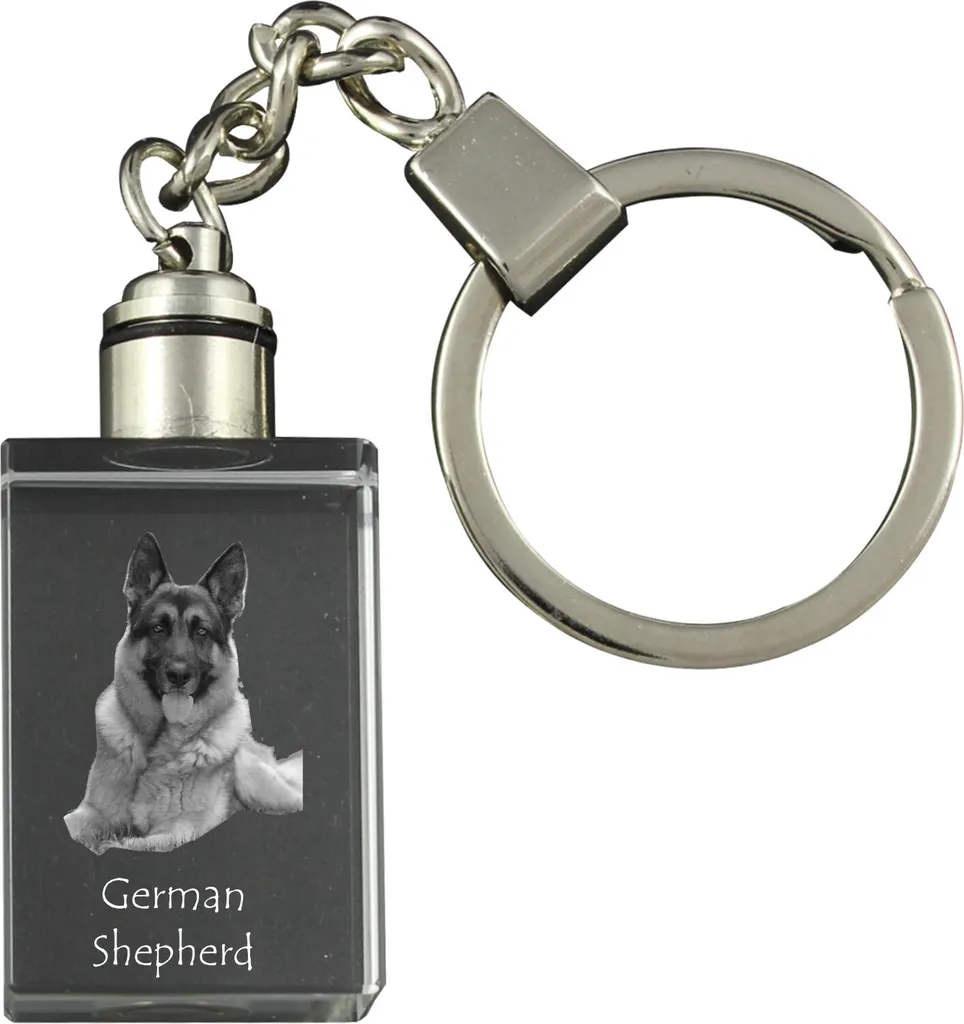 Portachiavi Pastore Tedesco in Cristallo Art-Dog | Regalo Unico Cane