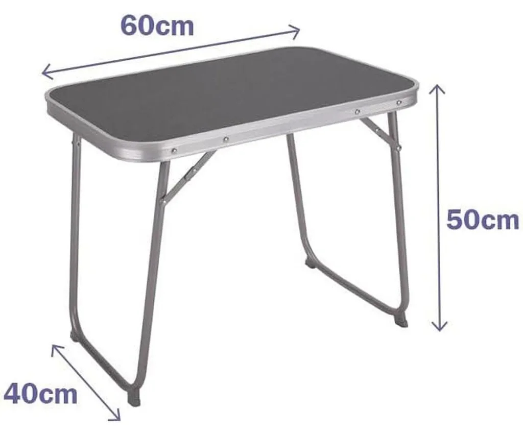 Table pliante carrée blanche 60 cm structure robuste et légère - 3