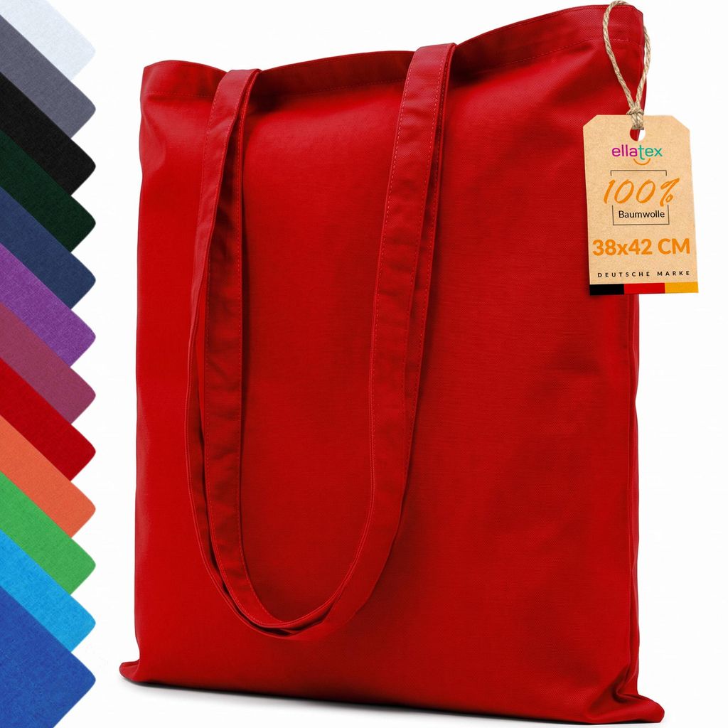 EllaTex Baumwolltasche 38x42 cm – Stoffbeutel aus 100% Produktbild 