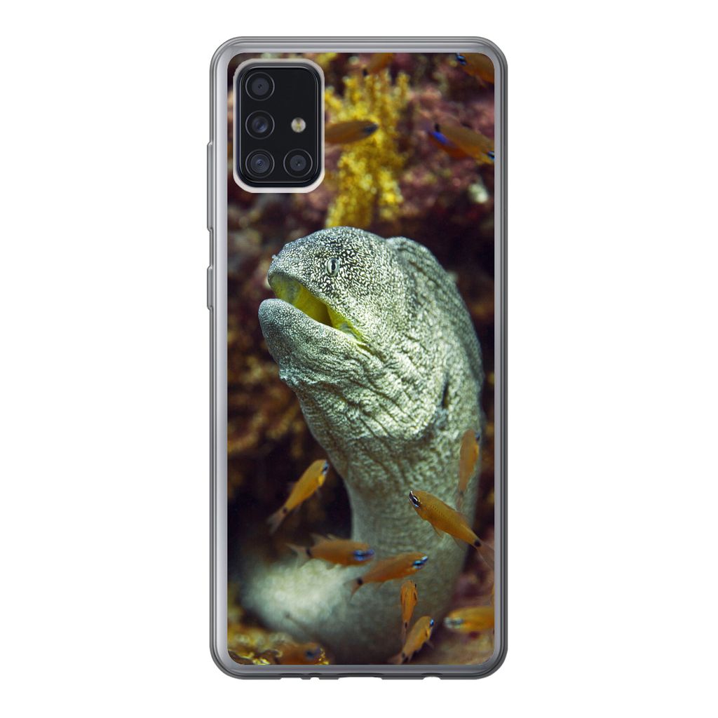 MuchoWow Handyhülle Schutzhülle Hülle für Samsung Galaxy A52 5G Fische - Korallen - Ozean Silikon Softcase Handy Hülle - Umschlag