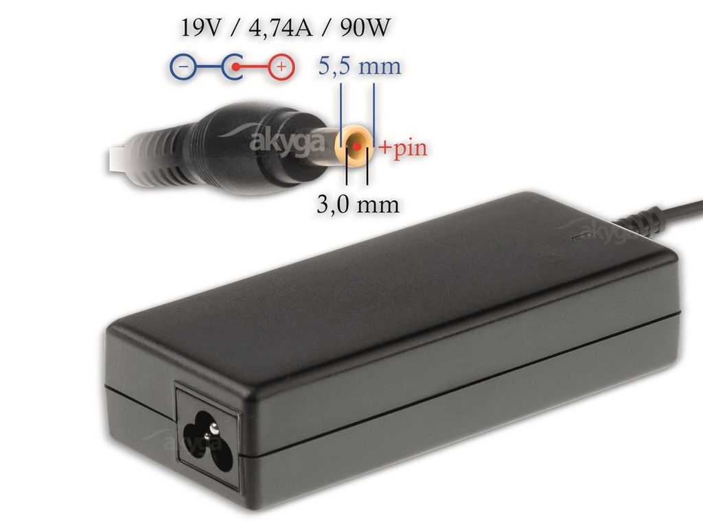 Akyga AK-ND-27 - Notebook - Indoor - 100-250 V - 55 +/- 5 Hz - 90 W - 19 V