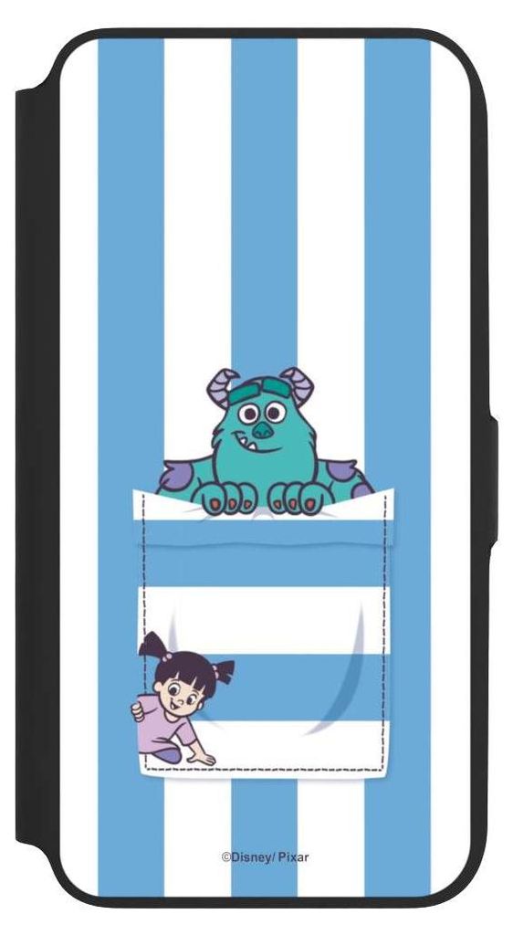 NIVOCASE Klapphülle für Samsung Galaxy A16 5G Handyhülle aus Kunst Leder NIVOflip schwarz Disney Pixar Fanartikel Die Monster AG