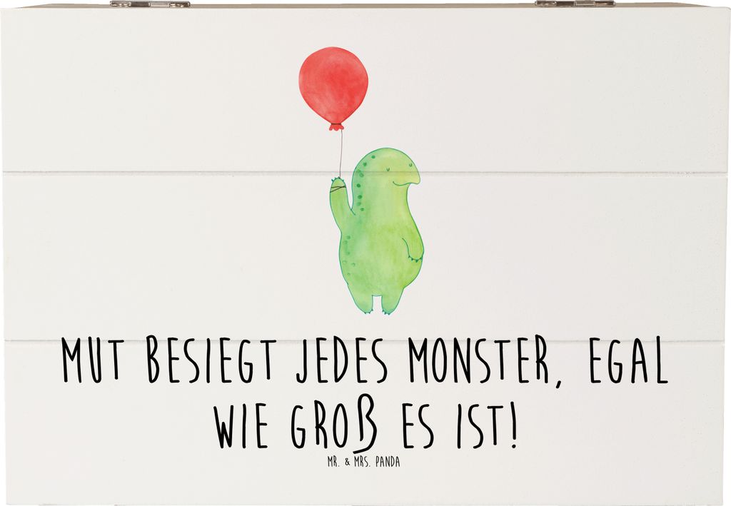 Mr. & Mrs. Panda Geschenkbox Ängste vor Monstern besiegen 22 x 15 cm - Weiß - Geschenk, Trost, Motivation, Monster, Lebenshilfe, Box, fotobox, Ve...