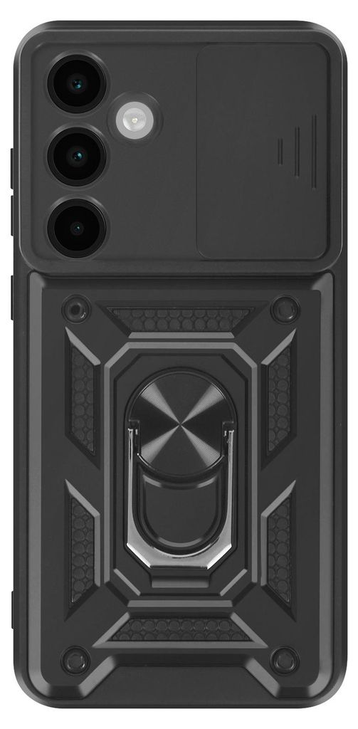 Mayaxess, Hülle mit Kameraschiebeschutz und Magnetring für Samsung Galaxy S25 FE, Schwarz
