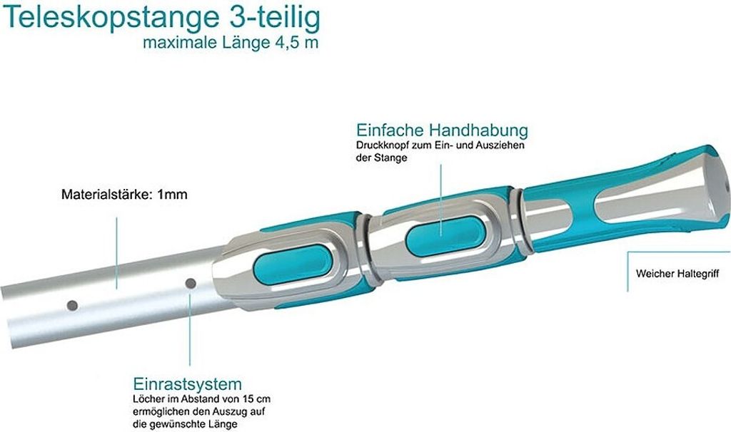 BAYROL Teleskopstange 3-teilig 1,50 - 4,50 m Produktbild 5
