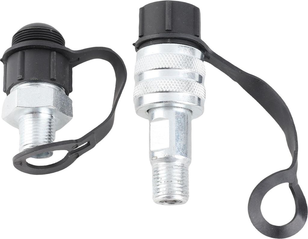 Hydraulische Schnellkupplung M16 x 1,5 männlich weiblich, verchromter Stahl-Kupplung für Hochdruckschlauch mit Rückschlagventil