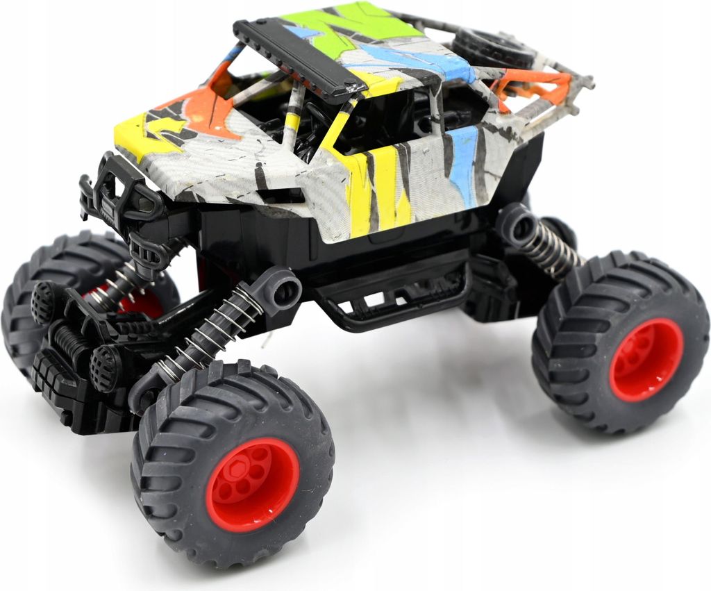 Monster Truck Spielzeugauto Geländewagen Graffiti Design Große Reifen Robustes Kinderauto