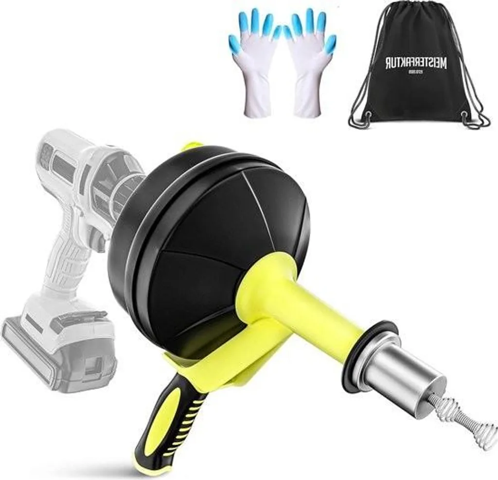 Nettoyeur de gouttière et canalisation 7,5m spirale pour évacuation WC
