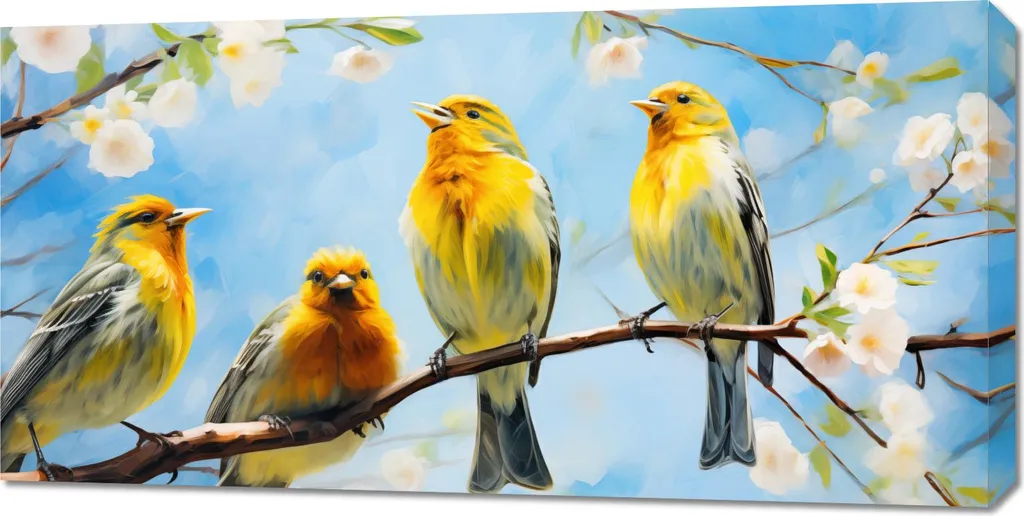 Tableau Pogwizdy printaniers 100 x 50 cm - Décoration Murale Nature