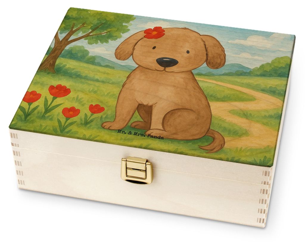 Mr. & Mrs. Panda Teebox Hund Dame Design - Weiß - Geschenk, für Paare, Teedose, Hundeliebe, Liebe, Liebenswert, Tee Kiste, Niedlich, Aufbewahrung...