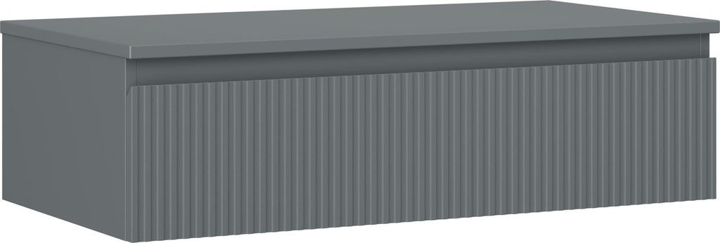 Mexen Rivel Badezimmerschrank 90 cm mit Arbeitsplatte, 1 Schublade, geriffelt, Graphit Matt - 91A20-09023-1-BFC66