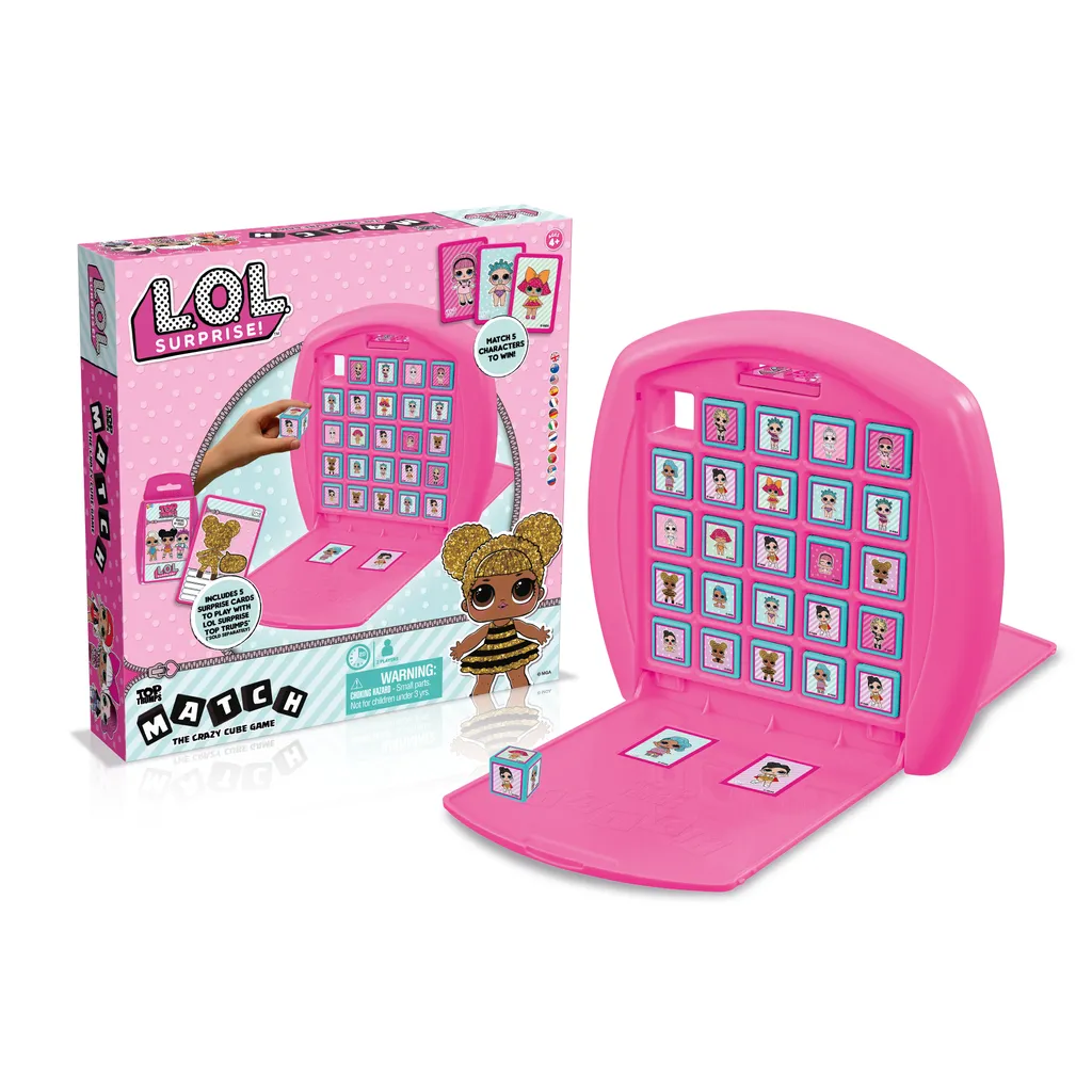 Jeu de Dés L.O.L. Surprise Match avec 25 Cubes Illustrés et 15 Cartes Top
