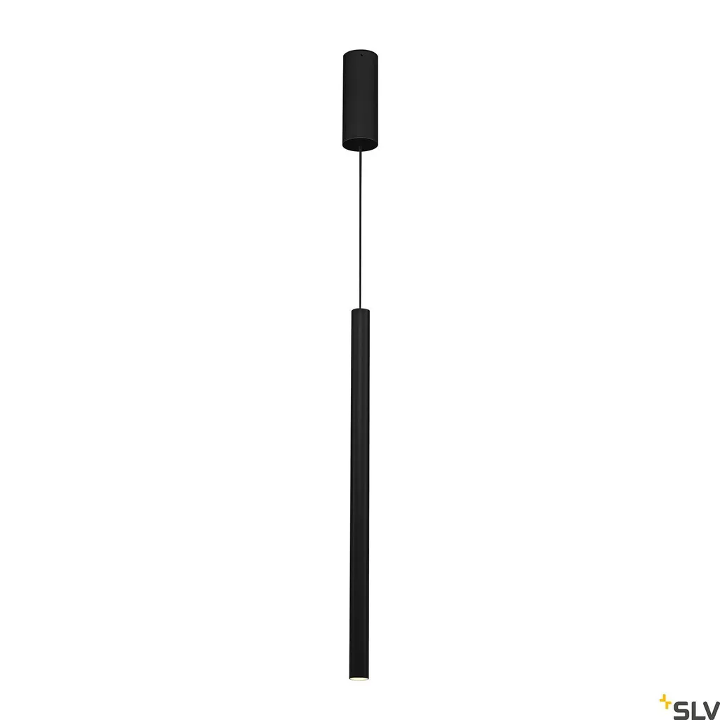 Suspension LED Helia 30 PD design cylindrique noir pour intérieur
