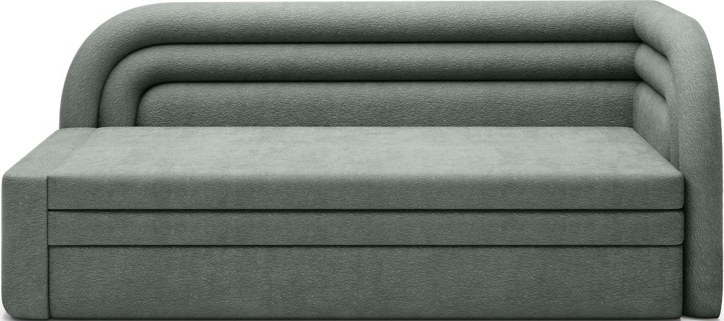 Krudox FAB 3-Sitzer Schlafsofa ausziehbar 223×80×86 cm mit Bettkasten und Stauraum, Schlaffunktion 135×199 cm, Stoff Touch 100, rechts