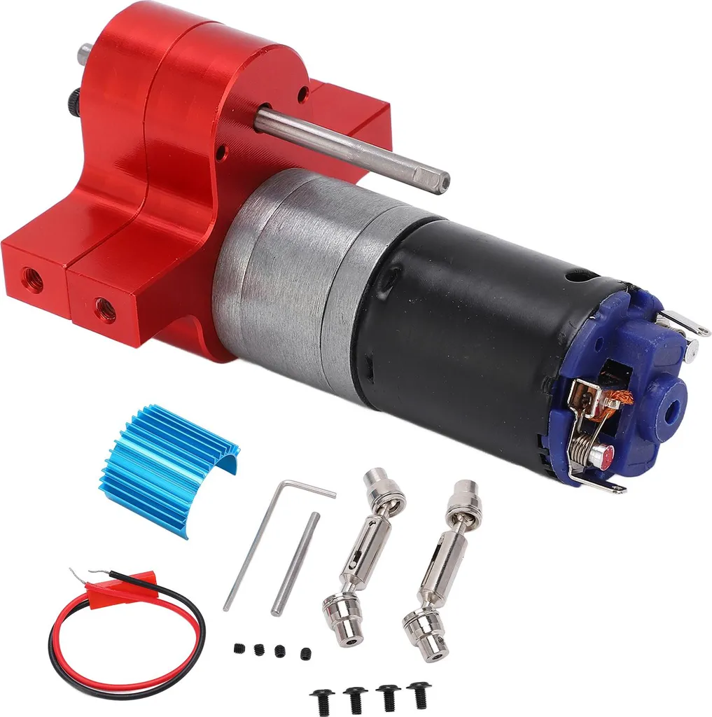 Réducteur de Vitesse Métallique avec Moteur 370 pour WPL B1 B14 C14 Red