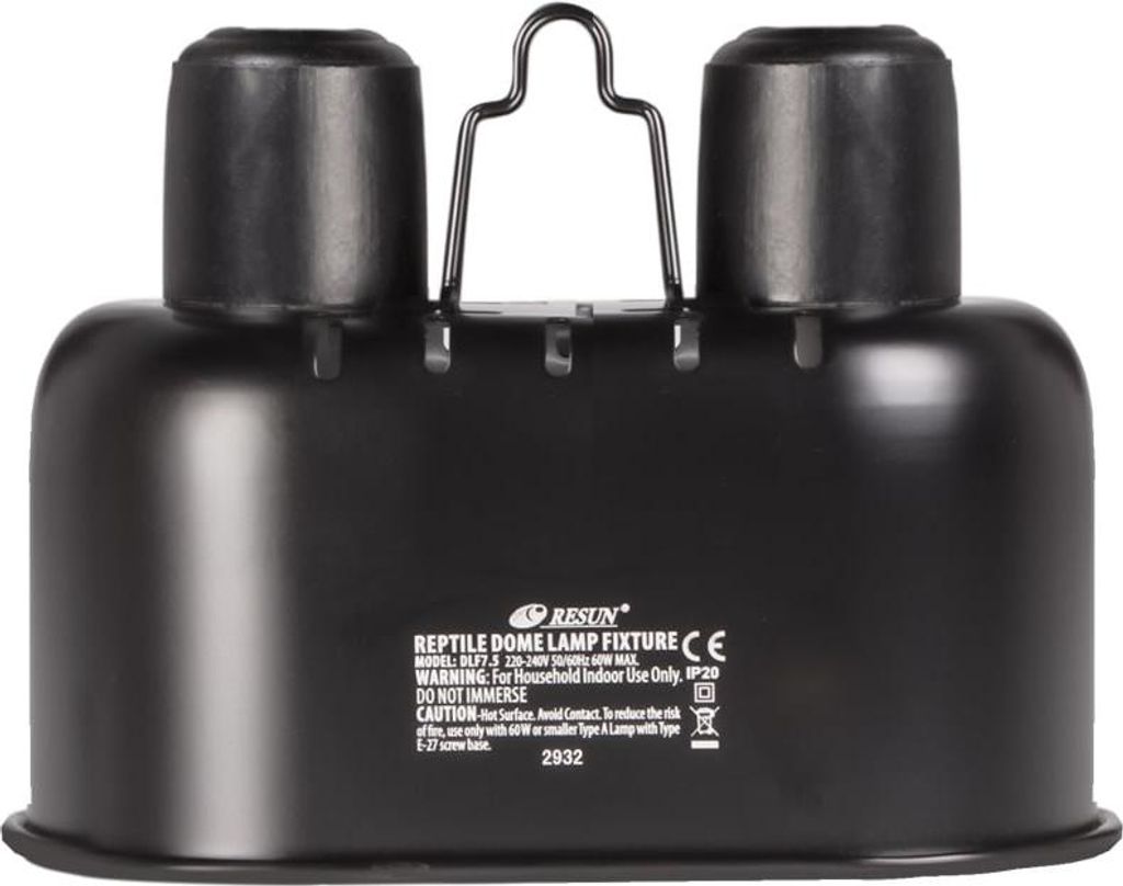 Resun Reptile Black Lamp DUO Mini - lampa podwójna do Zdjęcie produktu 