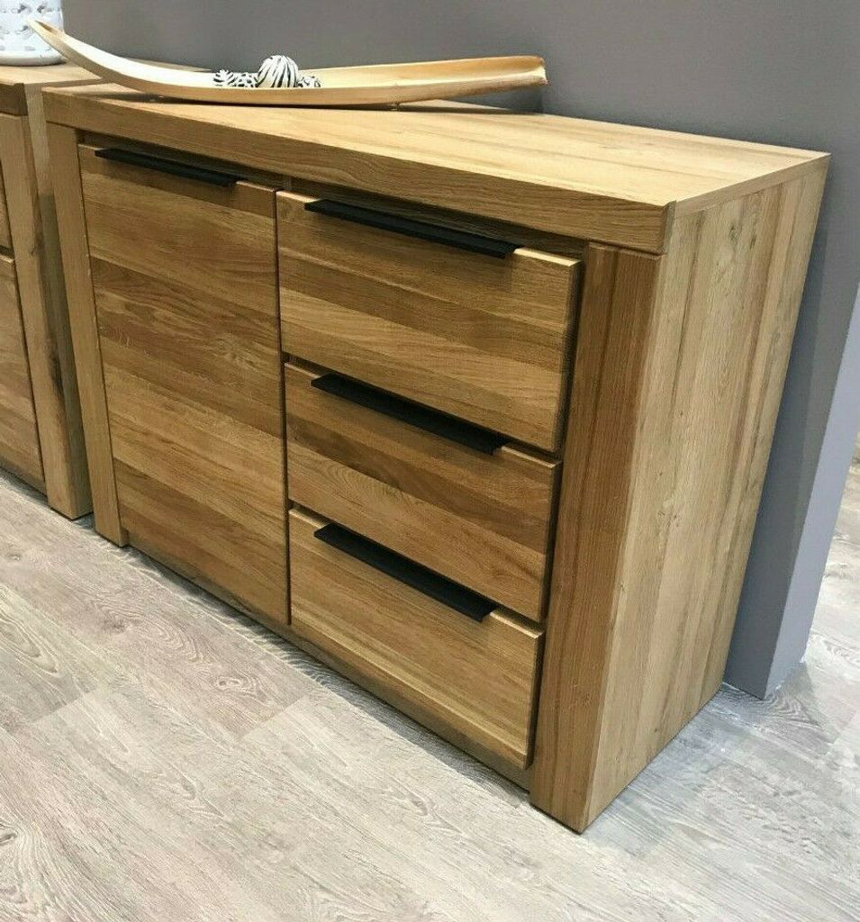 Sideboard Kommode Greta in Wildeiche geölt Teilmassiv Produktbild 7