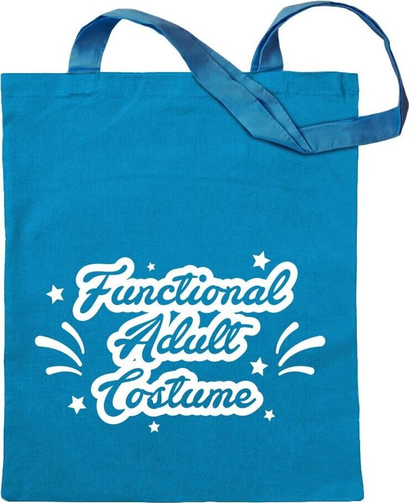 Kiwistar - Baumwolltasche - hellblau - Functional Adult Costume - Tragetasche Stoffbeutel Umhängetasche Langer Henkel