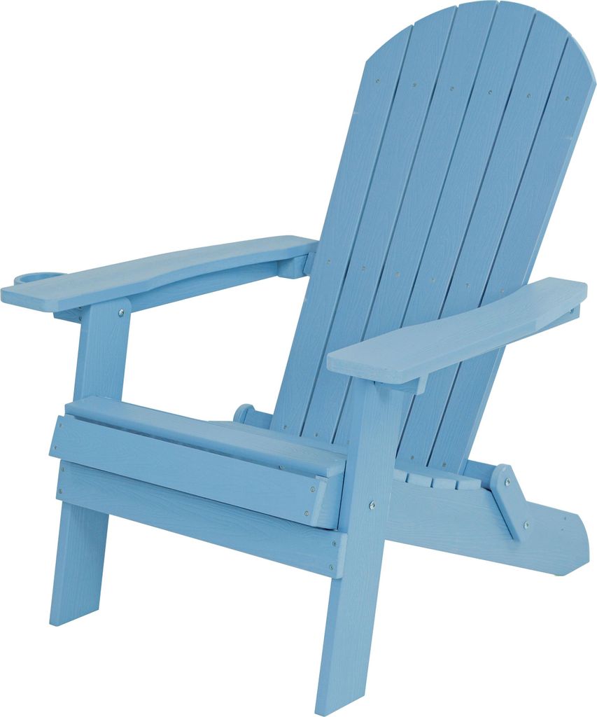 AXI Claire Adirondackstuhl aus Kunststoff in Hellblau | Gartenstuhl / Loungestuhl / Adirondack Stuhl / für 1 Person mit Armlehnen & hoher Rückenl...