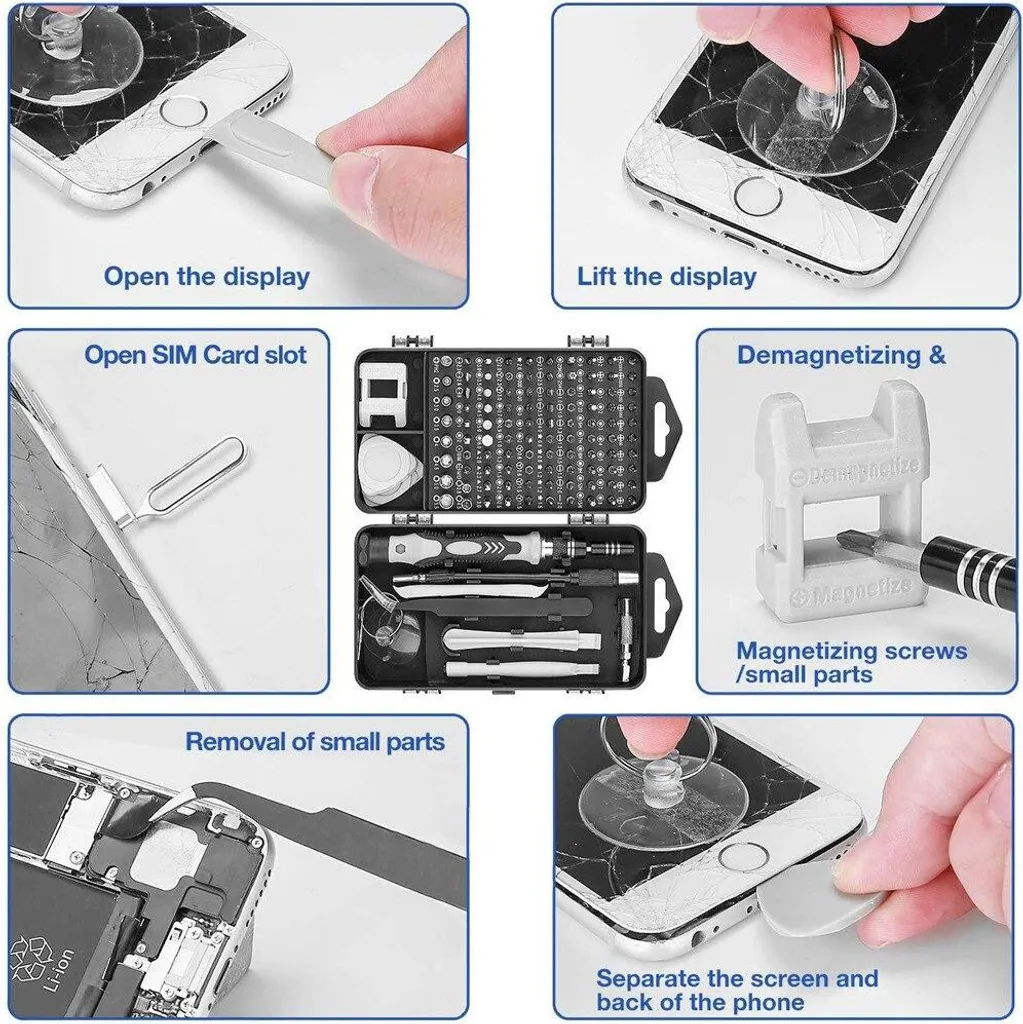 Set de tournevis de précision pour PS5, PC et iPhone - 122 accessoires