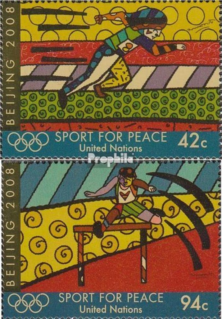 Briefmarken UNO - New York 2008 Mi 1099-1100 (kompl.Ausg.) gestempelt Olympische Sommerspiele 2008