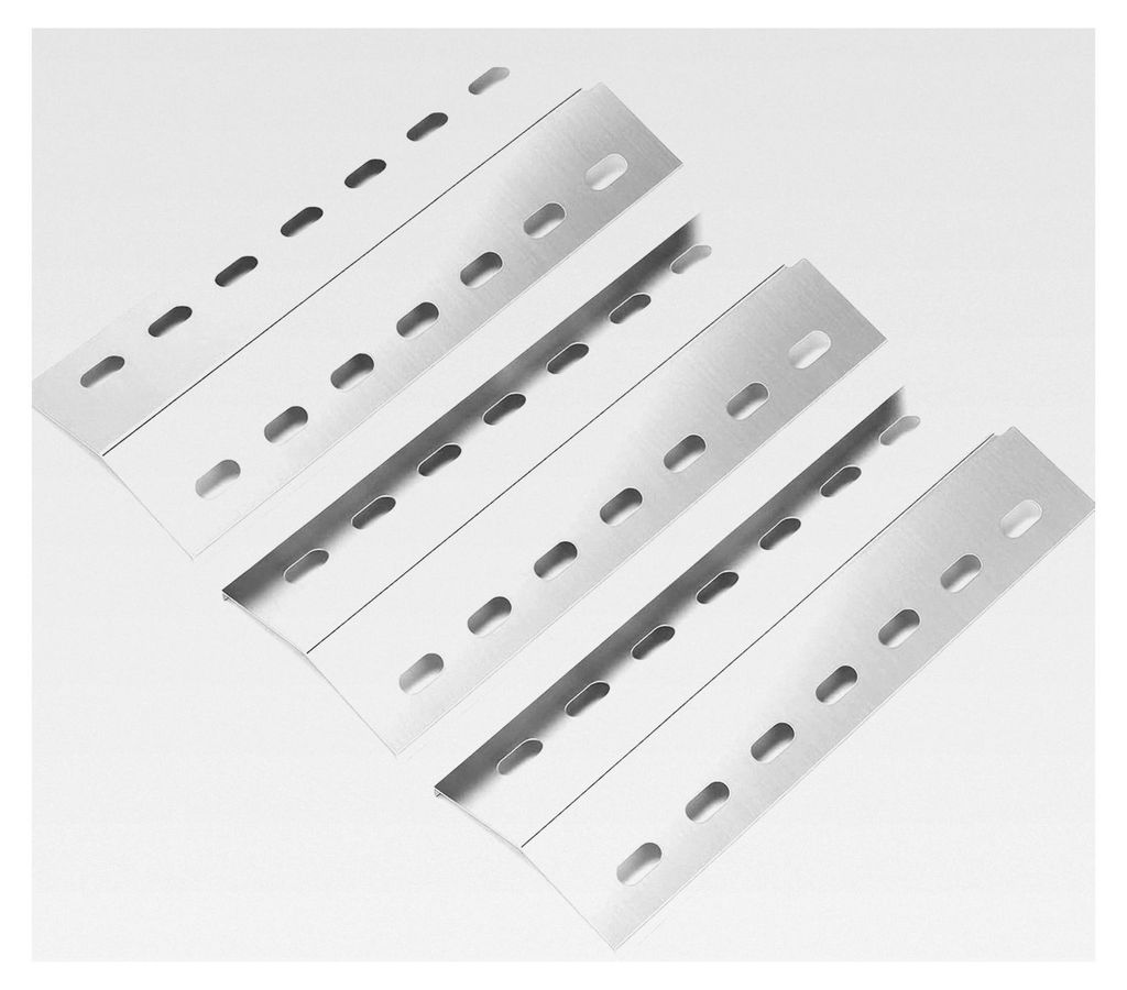 Universal Brennerabdeckung 33,5 x 12 cm für Enders San Diego, Edelstahl Flammenverteiler 3 Stück