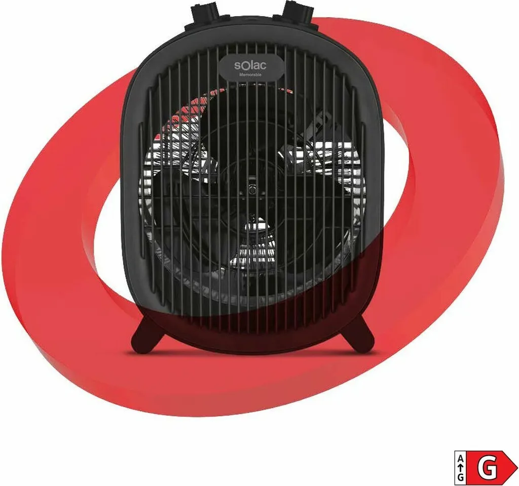 Solac Chauffage Soufflant 2000W Noir MEMORABLE - Radiateur Appoint Compact - 4