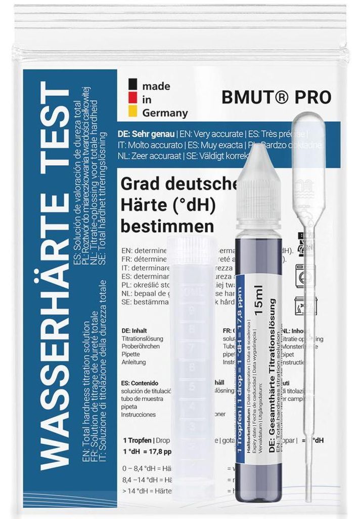 Test per la durezza dell'acqua (soluzione titolata) – BMUT Immagine del prodotto 