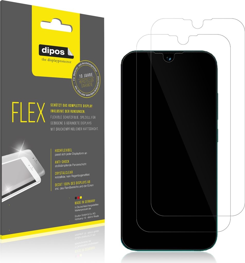 Schutzfolie für Benco Y50 Pro inkl. Rundung 3D Full Cover Flex Folie Display