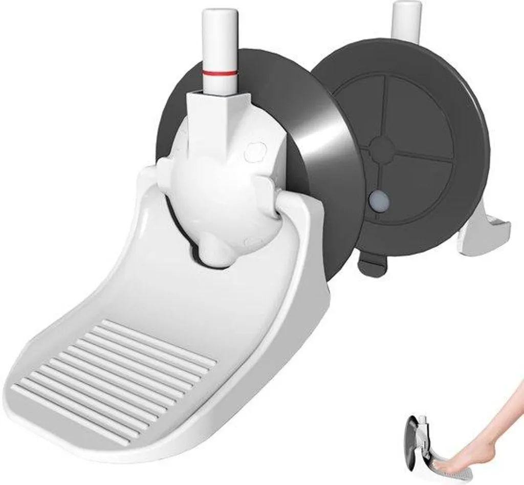 Seuil de douche pneumatique à ventouse avec marquage rouge de sécurité