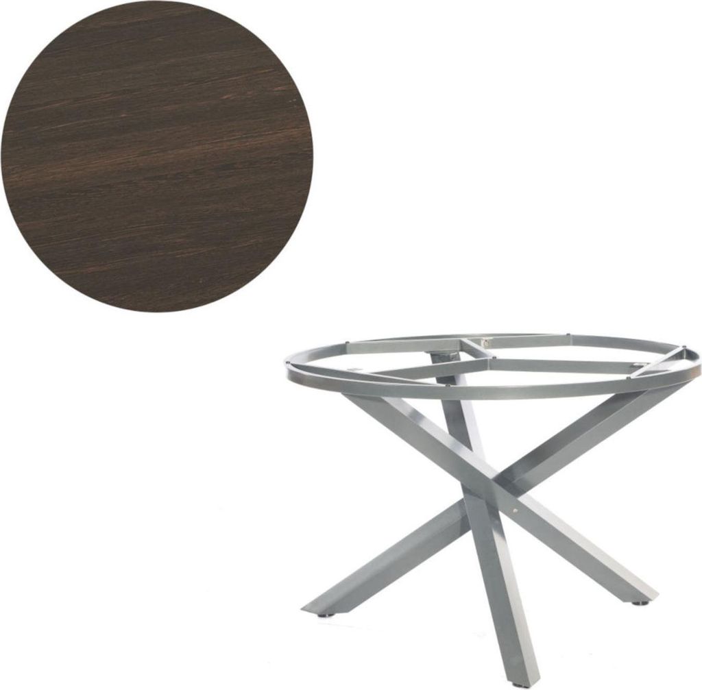 Sonnenpartner Gartentisch Base-Spectra rund 100 cm Aluminium anthrazit Tischsystem