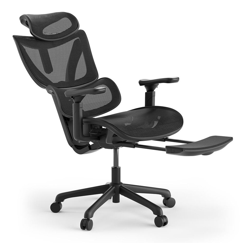 ACGAM CG-5245M Gaming Bürostuhl: Ergonomisch, 4-Neigungswinkel, 136kg, 3D-Armlehnen, Mesh, Gewichtssensor
