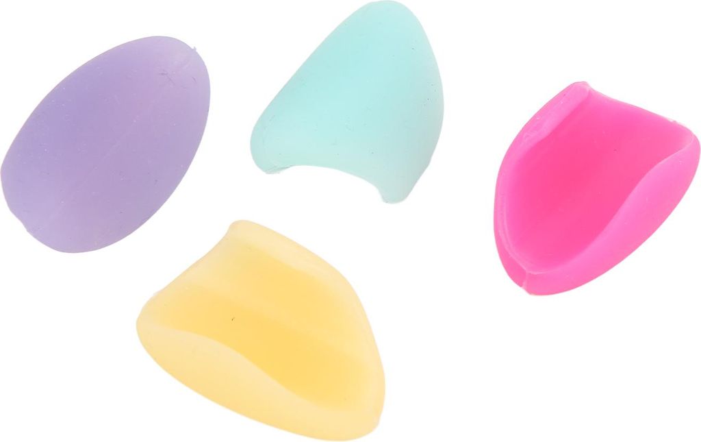 4Pcs Flöte Daumenauflage Kissen bunte Silikon Finger Abdeckung Flöten Teile für Blasinstrument