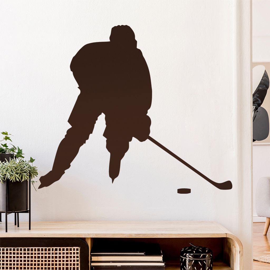 Eishockey Puck Figur Wandtattoo Wandaufkleber Wall Sticker - Dekoration, Küche, Wohnzimmer, Schlafzimmer, Badezimmer