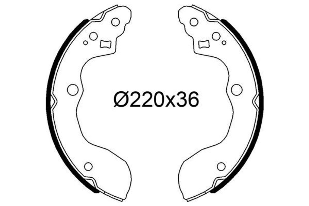 VALEO Bremsbackensatz Trommelbremse Hinten für SUZUKI SX4 (EY, GY) 220mm 564300