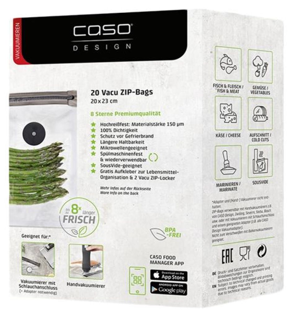 caso® 1292 20 caso® Vakuumierbeutel für Lebensmittel Vacu Obrázok produktu 