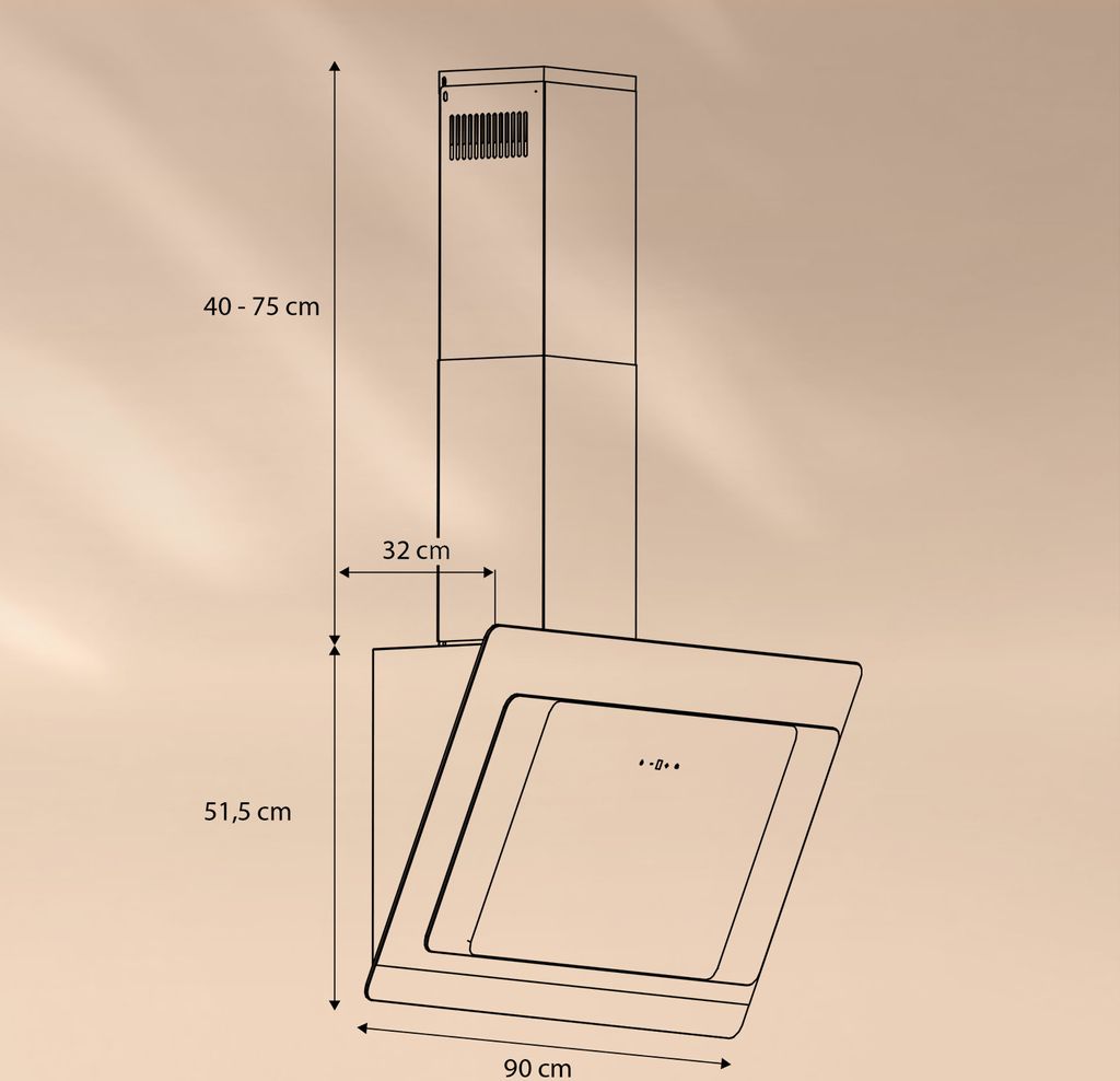 Klarstein Dunstabzugshaube 90cm, Abluft-Dunstabzugshaube, Produktbild 7
