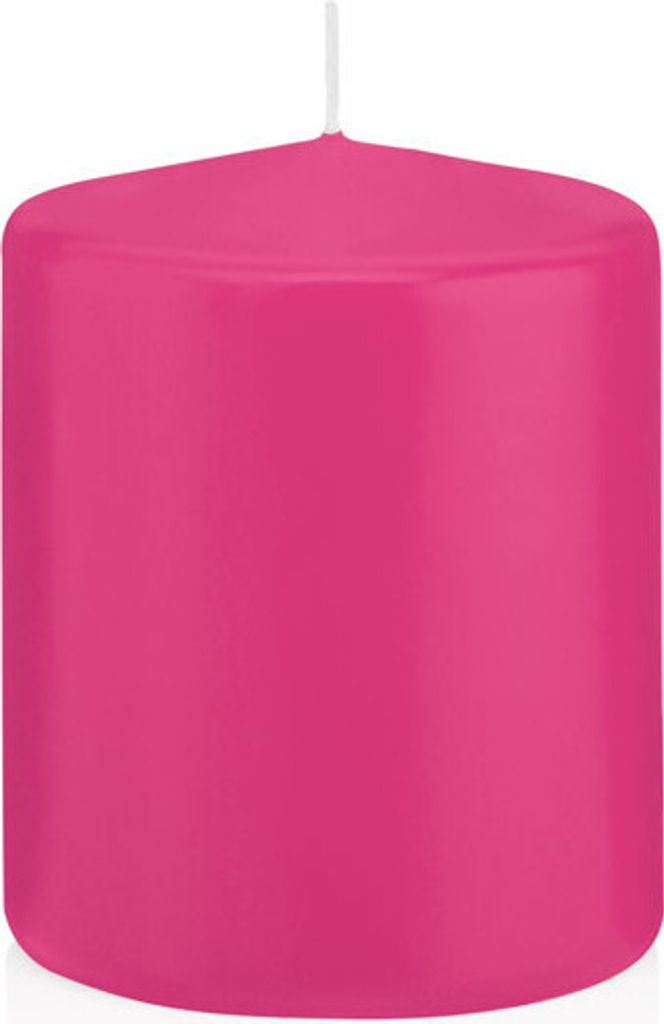8 Stumpen Kerzen Pink 10 x 7,8 cm (H x D) deutsche Marken Kerzen aus 100% Paraffin Wachs in er RAL Kerzen Qualität