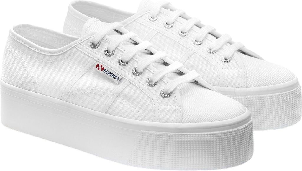 Superga 2790 Cotu Frauen Schnürung Segeltuch Plattform Produktbild 40