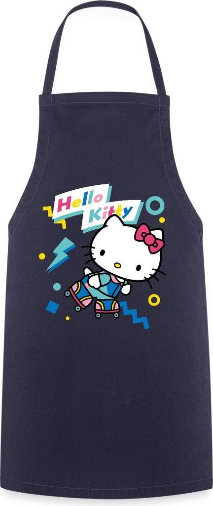Spreadshirt Hello Kitty 90er Stil Mit Rollschuhen Kochschürze, One size, Navy