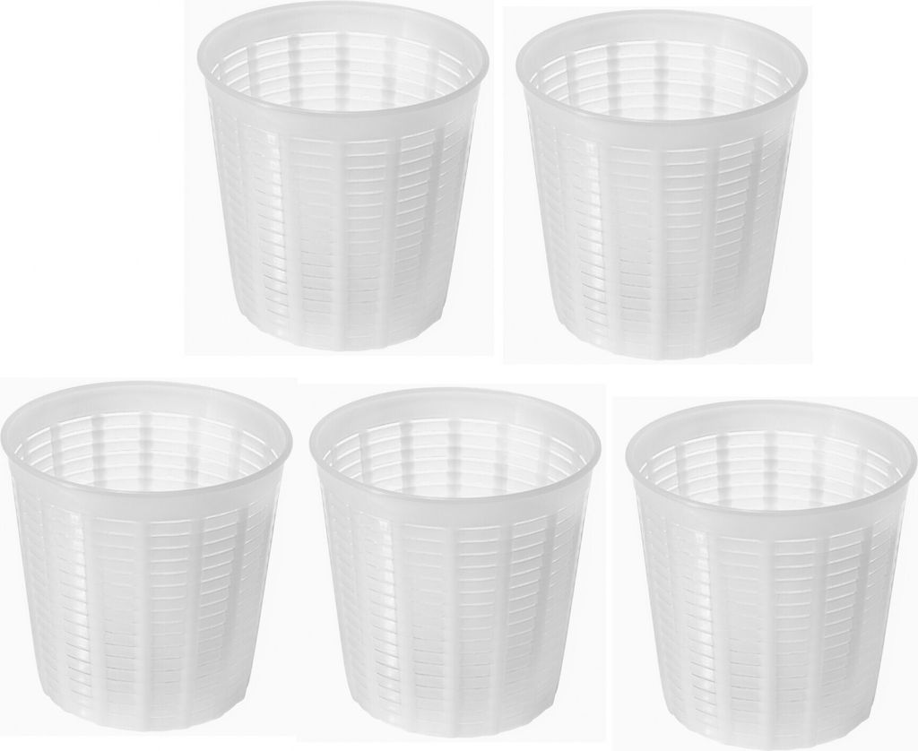 5 x Kunststoff Käseform 0.35kg - 9.8x10cm, Käse Form, Kaseform, Kase Form, Käse Formen, Käseformen