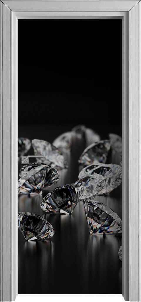 Tür Selbstklebende 80x210 cm Türfolie Türtapete Klebefolie - Diamanten Edelsteine